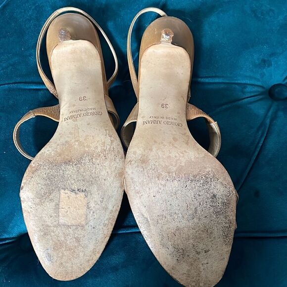 GIORGIO ARMANI BEIGE SANDALS SZ 9 - Picture 4 of 8
